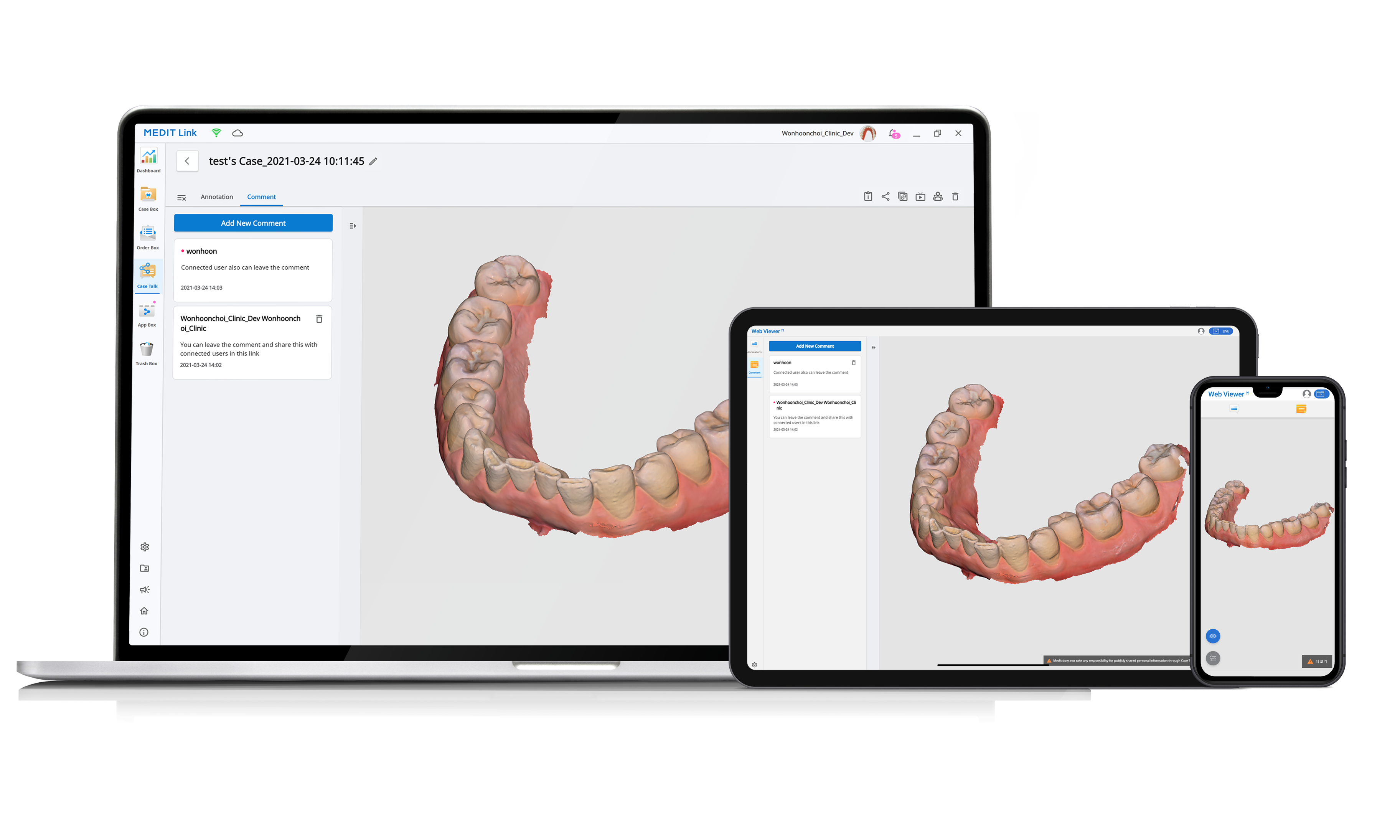 Medit Link Webviewer